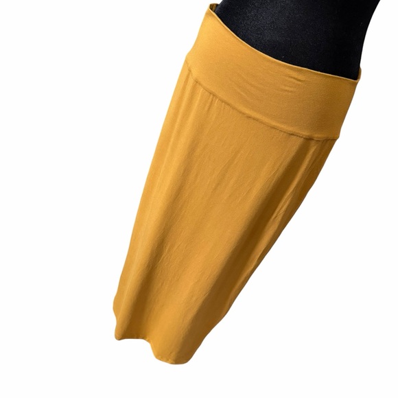 Eileen Fisher Jersey Maxi Skirt in Goldenrod Spring Summer Minimalist Medium - Picture 3 of 11